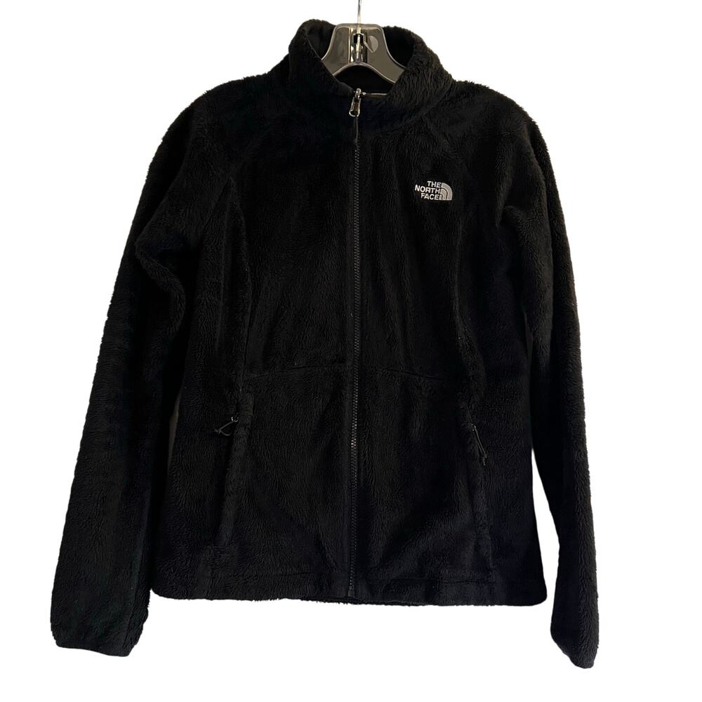 The North Face Women's Fuzzy Jacket fleece black zip up size S - Picture 2 of 5